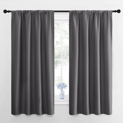 Blackout Curtains Panels for Bedroom - Thermal Insulated Rod Pocket Window Bl...-image