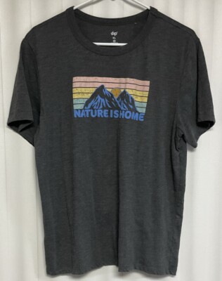 Nature Is Home Short Sleeve T-Shirt Women’s Extra Large Gray.   8655-image