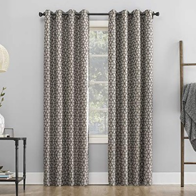 Verve Twill Mosaic Thermal Extreme Total Blackout Grommet Curtain Panel, 52