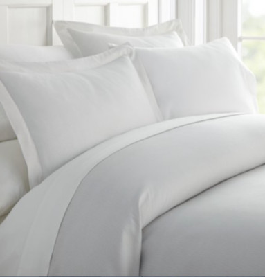 Lucid Dreams Patterned Duvet Cover Set King/Cal King Gray Stripe-image