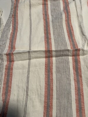 PB King-size duvet cover, red, blue stripes on off-white background, EXC-image