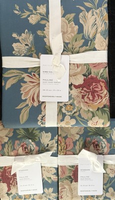 Pottery Barn Pauline Floral Printed King Duvet & 2 Standard Shams-image