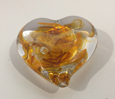 Vintage Studio Art Glass Heart Shaped 4