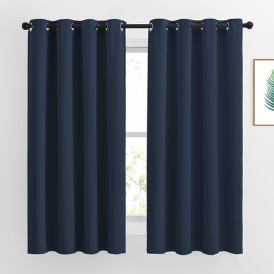 Blackout Curtains and Drapes for Kitchen - Thermal Insulated Solid Grommet To...-image