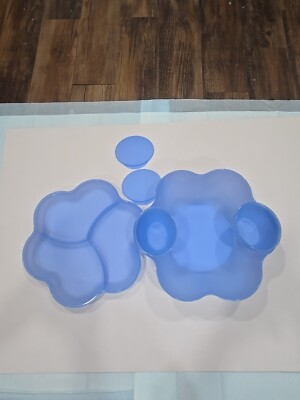 Tupperware 6 Piece Large Chip N Dip Bowi SET w/Lids-image