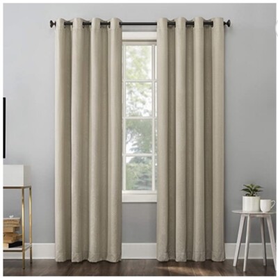 Sun Zero Pasqual 2 Chevron Thermal 100% Blackout Grommet Panel Curtain 52 X 96-image