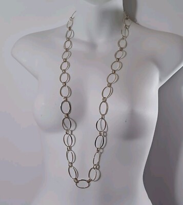 RLM Studio Robert Lee Morris Sterling Silver Oval Link Necklace 36