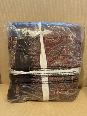 Pottery Barn Norwood Reversible Paisley KING / CAL KING Duvet Cover ~ NWOT-image