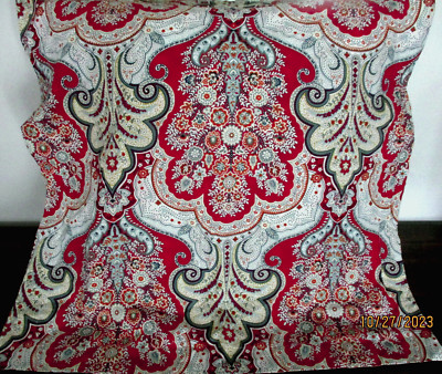 POTTERY BARN 2 EURO SHAM 26x26''PRETTY FLORAL PAISLEY MEDALLION MULTI NEW-image