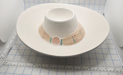 VTG Treasure Craft Chip And Dip Tray Hat Design Porcelain Ceramic 14