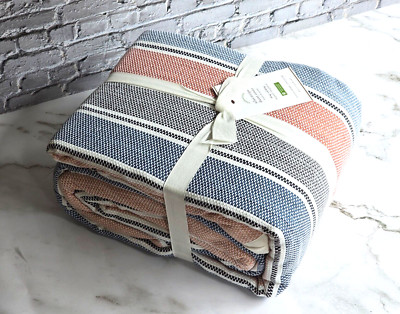 Pottery Barn Silas Stripe Pueblo Style King Duvet BRAND NEW Original Packaging-image