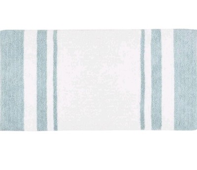 Madison Park Reversible Spa Striped Ultra Soft Water Absorbent 27x45in Bath Rug-image