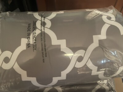 Madison PARK Comforter Set-FULL/QUEEN SIZE SET- Gray/White-image