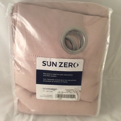 Sun Zero Blush Pink Grommet Curtain Panel Pair 108