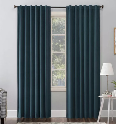 Sun Zero Blackout Amherst Velvet Back Tab Curtain Panel 50
