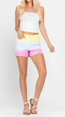 Judy Blue dip dye denim shorts size XL-image