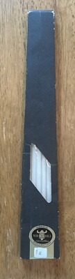 12 Vintage Nordic Collection NOB Hill White 15” Hand Dipped Danish Taper Candles-image
