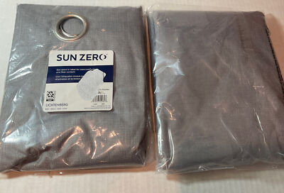 ⚡️Sun Zero Duran Grommet 100% Blackout Window Curtain Panel (50x95) 👉2 Lot👈-image