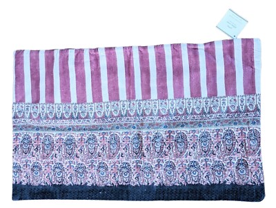 Pottery Barn Pillow Case Sham Cover Stripes Geometric Cotton Zip Closure 16