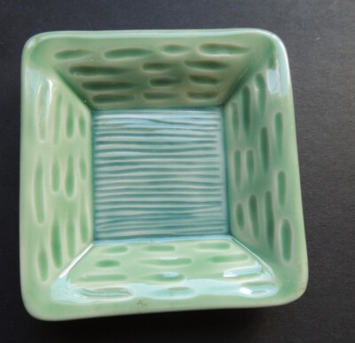 Green Pottery Art Studio Butter square dish Cheese dish HK Studios 4