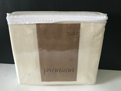 Ienjoy Premium Bed Skirt King ivory 78