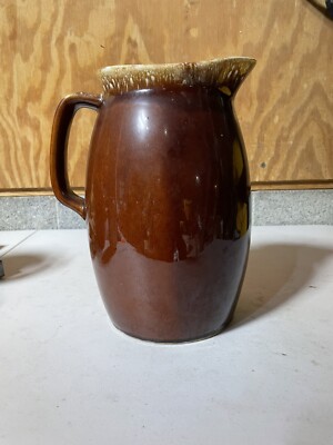 Hull Pottery Brown Dip Large 9in Creamer-image