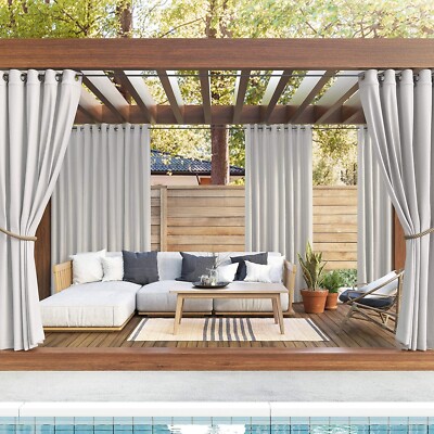 NEW -Sun Zero Indoor/Outdoor UV Protectant Energy Efficient Curtain - 2 PACK-image