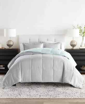 ienjoy Home AllSeason Lightweight Down Alternative Reversible Comforter Set-Twin-image