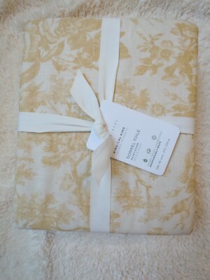 pottery barn Sorrel Toile king duvet cover original $189 new HARVEST GOLD-image