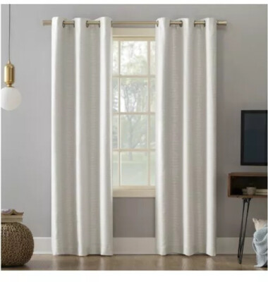 Lichtenburg Sun Zero Extreme 2 Pk Pearl Textured Curtain Panels 54 X 63 New-image