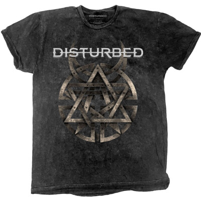 Disturbed - Riveted Dip Dye-Mineral Wash - Charcoal Grey t-shirt-image
