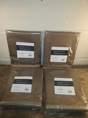 New - (4) Lichtenberg Valance Curtain 54in W x 18in - Mocha-image