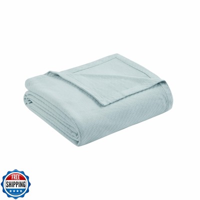 Madison Park Liquid Cotton Luxury Blanket Premium Soft Cozy 100% Ring Spun Co-image