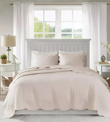 Madison Park Tuscany Coverlet Set Size Full/Queen Blush NEW-image