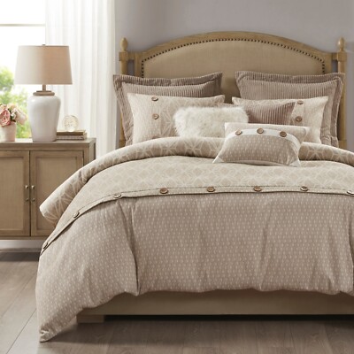 Madison Park Signature Grace Geometric Oversized Jacquard Comforter Set-image