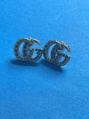 Gucci Gold Plated Charming G Shaped Stud Unique Fashion Earrings-image