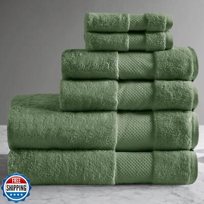 Madison Park Turkish Bath Towels 6pc, 2 Hand Towel for Bathroom, 2 Wash Towel-image