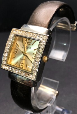 Vintage Studio Women's Diamond Bezel Watch - Untested May Need Battery/Repair-image