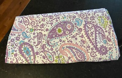 Pottery Barn Kids Brooklyn Full/Queen Duvet Cover~ Purple Paisley~ 100% Cotton-image