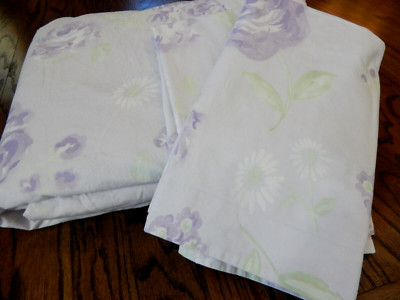 3 Set Pink Purple POTTERY BARN 100% Organic Cotton Queen Duvet Cover & 2 Shams!-image