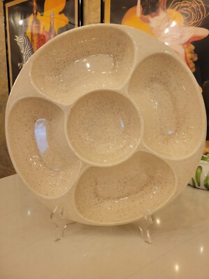 RED WING POTTERY BOB White  Quail LARGE DIP Divided Tray-image