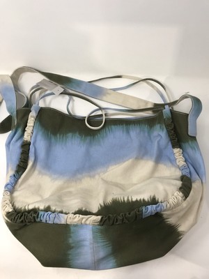 RACHEL COMEY x TARGET Green Blue Cream Dip Dyed Oversized Rouched Tote Bag EUC-image