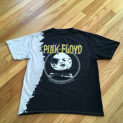 2022 Pink Floyd Dipped Tie Dye T-Shirt M Moon Quadrophonic Black-image