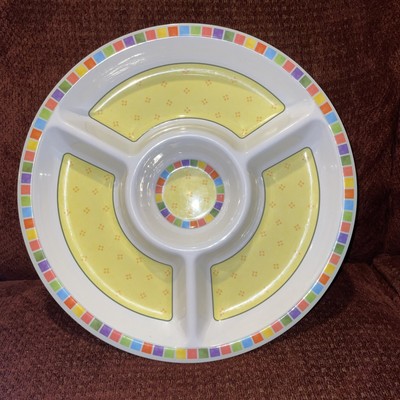 Villeroy & Boch 14” MELAMINE Twist Alea Limone  1748 Chip & Dip Tray-image