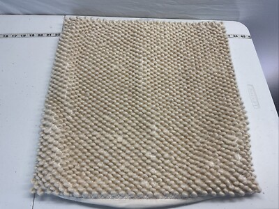 POTTERY BARN  IVORY  PILLOW SHAM wool Knobby Textured 20 x 20 Neutral-image