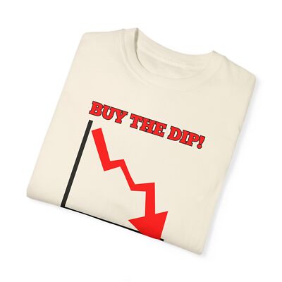 Buy the Dip T-shirt, Unisex, Crypto, Stock Market, Investments, Ivory Color-image