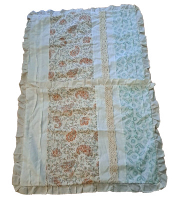 Cottagecore Ruffled Pillow Shams Set Of 2 Standard Crochet Lace Madison Park-image