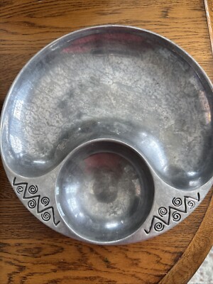 Wilton Armetale Reggae Chip and Dip Bowl  10.5