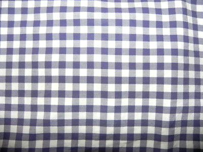 POTTERY BARN GINGHAM PLAID CHECK PURPLE WHITE SET OF 2 PILLOW SHAMS-image