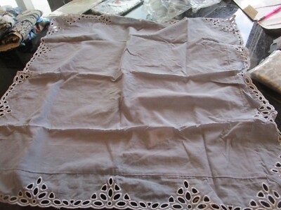 Pottery Barn Stella Eyelet euro sham chambray blue  New wo tag-image